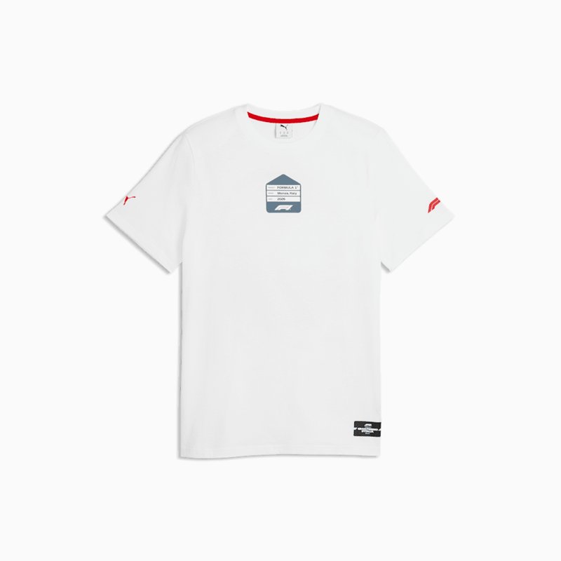PUMA F1® Monza Tişört – ikinci el, Beyaz, Harika