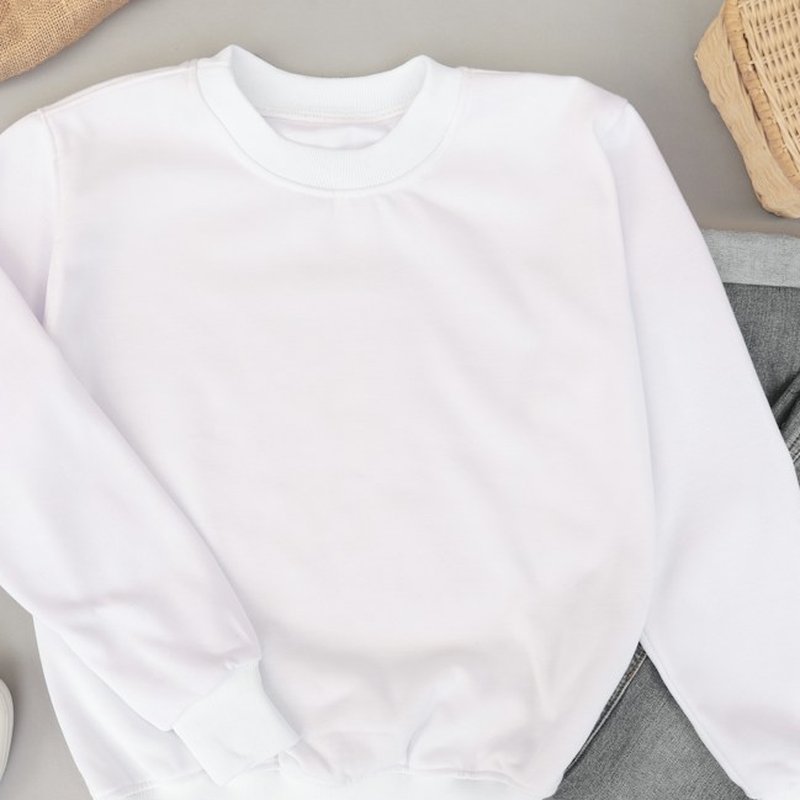 nivo Çocuk Oversize Sweatshirt – ikinci el, Beyaz, Çok İyi