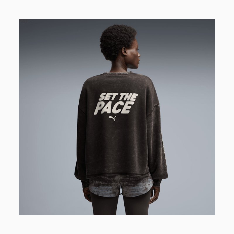 PUMA Run Culture COLLECTIVE Sweatshirt – ikinci el, Kahverengi, Harika 3